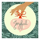 Kerstkaart klassiek Kerstbal met Joyful